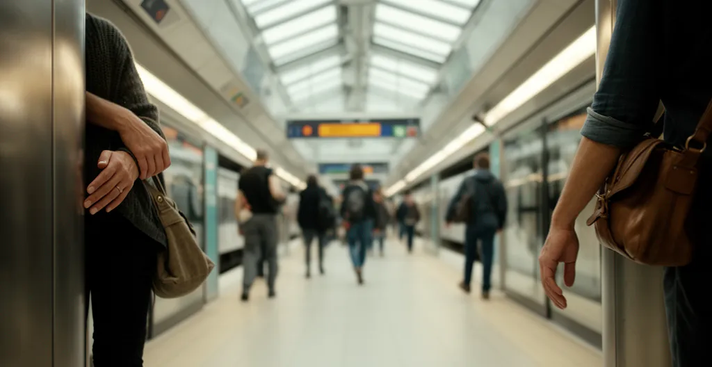 Intérieur d'une station de métro moderne du Grand Paris Express